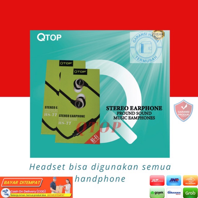 Headset QTOP HS-77 SERIES STEREO MODEL SPORT