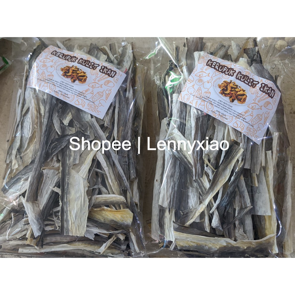 

Kerupuk Keripik Opak Kulit Ikan Crispy Mentah khas Pontianak