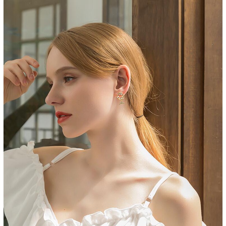 925 jarum perak Korea Dongdaemun SHANZUAN lingkaran fishtail anting-anting fashion anting-anting luc