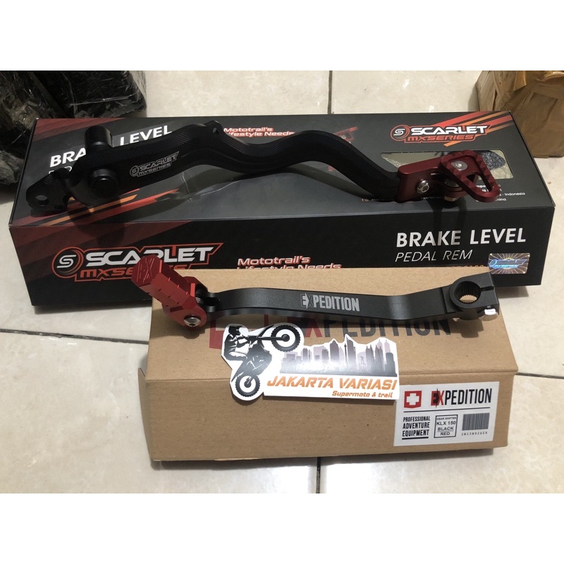 pedal rem scarlet klx crf plus operan gigi expedition klx crf
