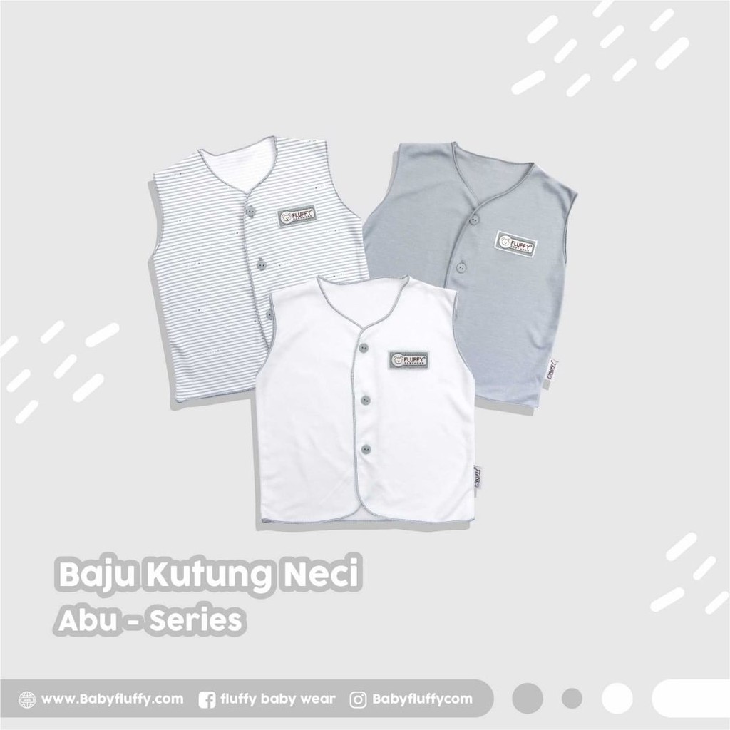 FLUFFY SETELAN BAJU BAYI ABU / SETELAN / FLUFFY