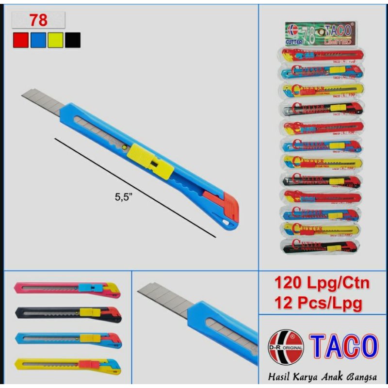 

Cutter Taco Kecil 78/ Cutter ideal/ Cutter Kecil/ (DAPAT 12 PC)
