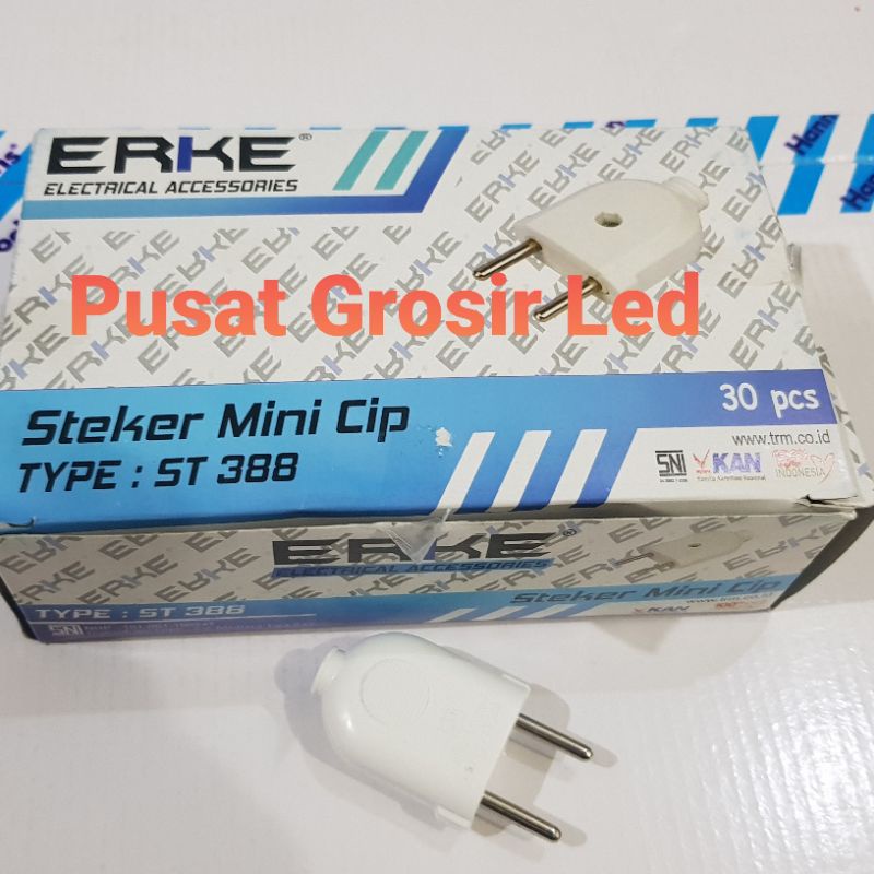 Steker Gepeng Mini ERKE ST 388 Putih