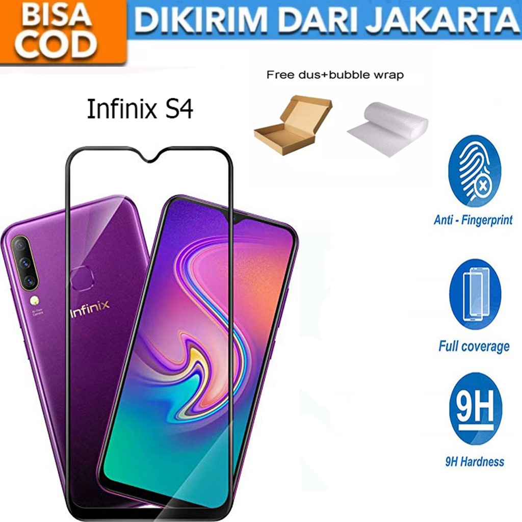 Tempered Glass Infinix S4 X626 Full Cover/Full Screen Screen Protector Anti Gores