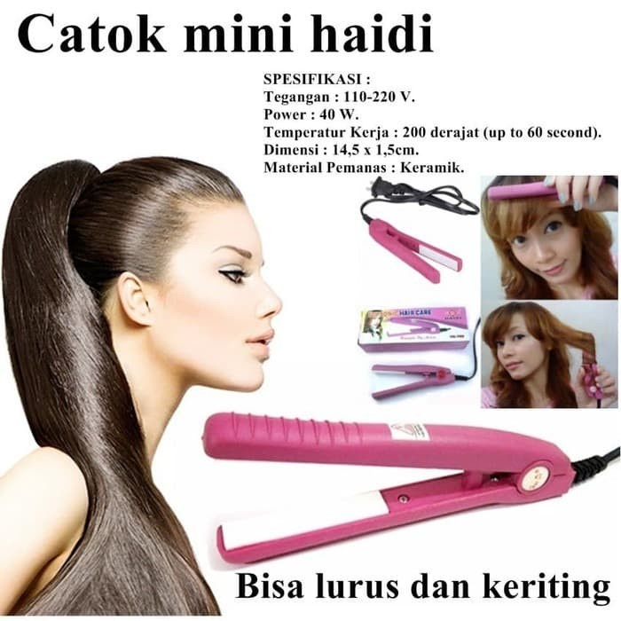 [COD] Catok Mini Haidi Catokan Meluruskan Rambut Praktis Topsonic Hair Care - Made in China