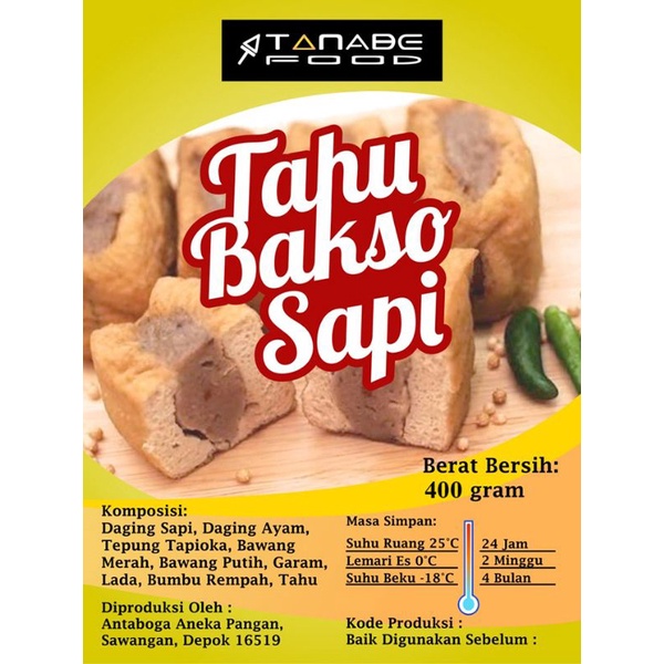 

[GoSend/Grab] Tahu Bakso Tanabe (Mix Sapi dan Ayam) 400 gram Enak, Nikmat dan Murah Meriah