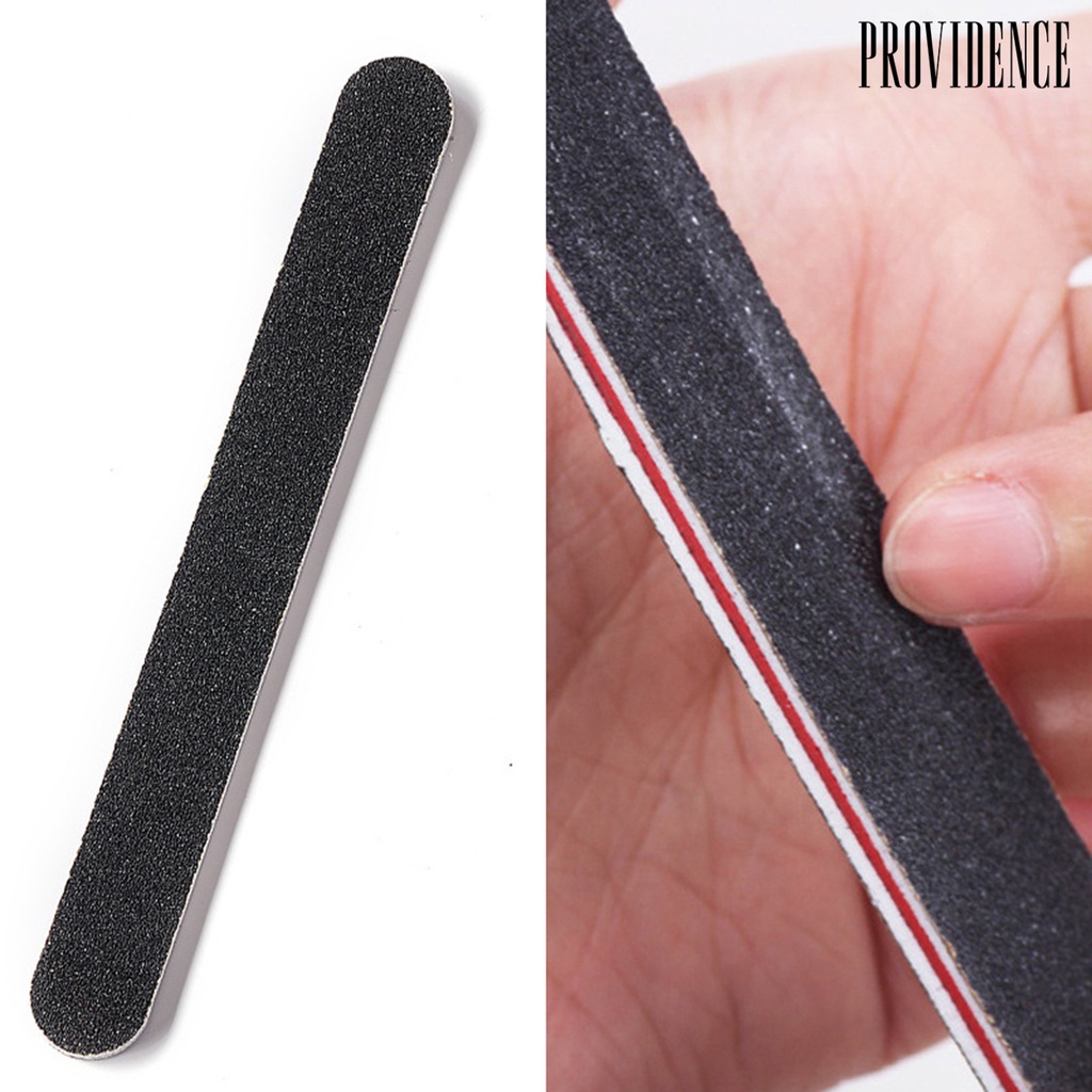 Providence 10Pcs Emery Board Large Area Wide Application Sandpaper Black Sand Red Heart Nail File for Salon