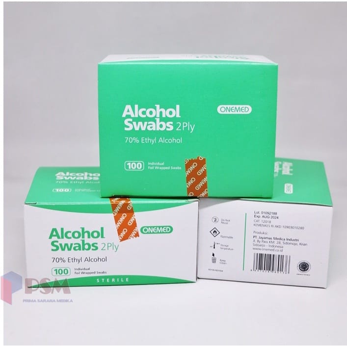 ONEMED ALKOHOL SWAB/OneMed Alkohol Swab Tisu Medis Mengandung Alkohol 2 PLY isi 100 Pcs/ALKOHOL SWAB