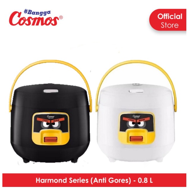 Magic Com Rice Cooker Cosmos Harmond Anti Gores 0.8 Liter  CRJ-6601 / CRJ6601 / CRJ 6601 B W Hitam Putih