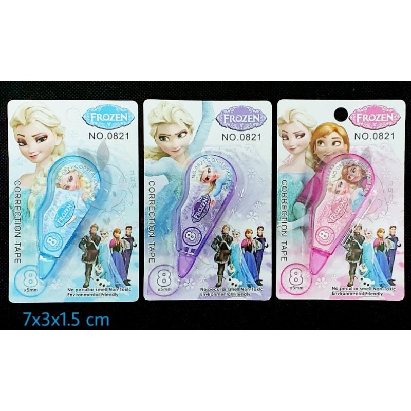 

LC Tip Ex Tipex Correction Tape tip ex kertas motif kartun lucu Elsa Bt21 5x8