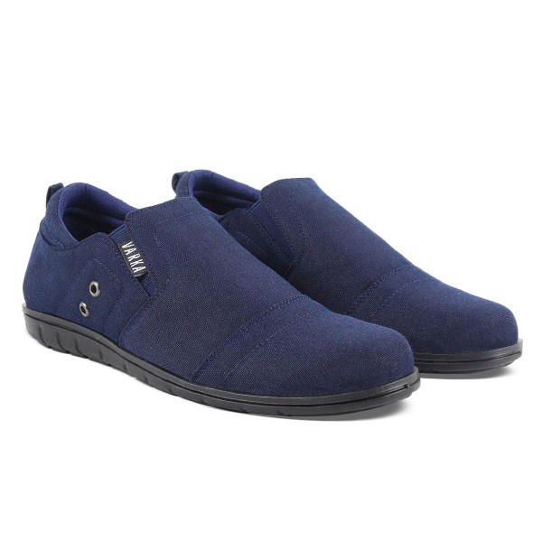 Sepatu Slip On Pria V 4467 Brand Varka Sepatu Casual untuk Kuliah Kerja Hangout Harga Murah Berkualitas Warna Navy