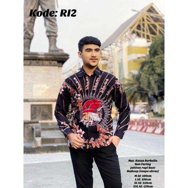 BATIK KODE RI2 | LONTARA | Kemeja Batik Pria By BATIK LANANG - Batik Khas Makassar
