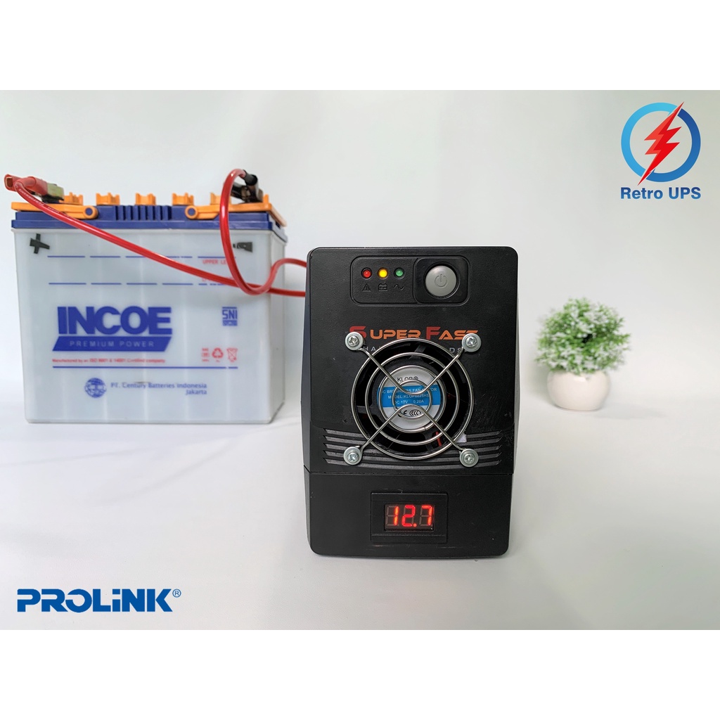 UPS + Stabilizer Modifikasi Prolink Pro 700 SFC 650VA Aki Luar + Kipas