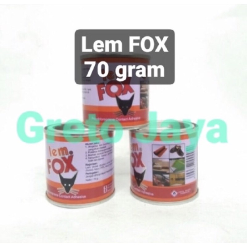 

( 70 Gram ) Lem FOX Kuning Kaleng Kecil Serbaguna 70 cc Gr Multifungsi