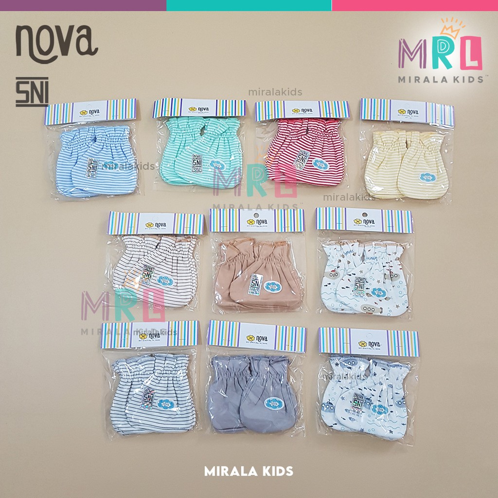 Nova STK Bayi SNI - Sarung Tangan dan Kaos Kaki Bayi seri Polos dan Motif