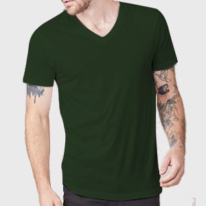 Kaos pria trendy tangan pendek Vneck SIZE M