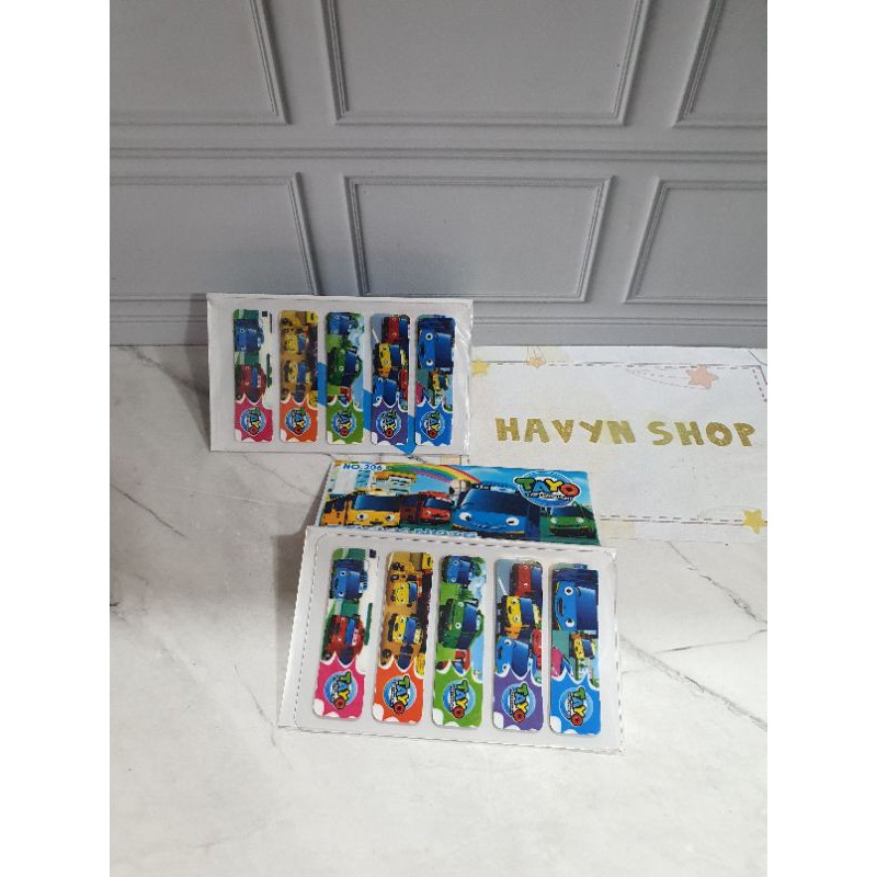 pembatas buku plastik/post it plastik/bookmark/sticky note PLASTIC-Tayo