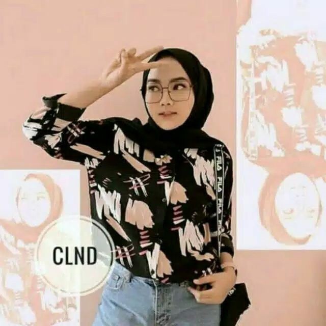 010 KEMEJA UMI # Pakaian Wanita Dewasa  Gaya Kekinian Baru Murah Grosir Tanah Abang