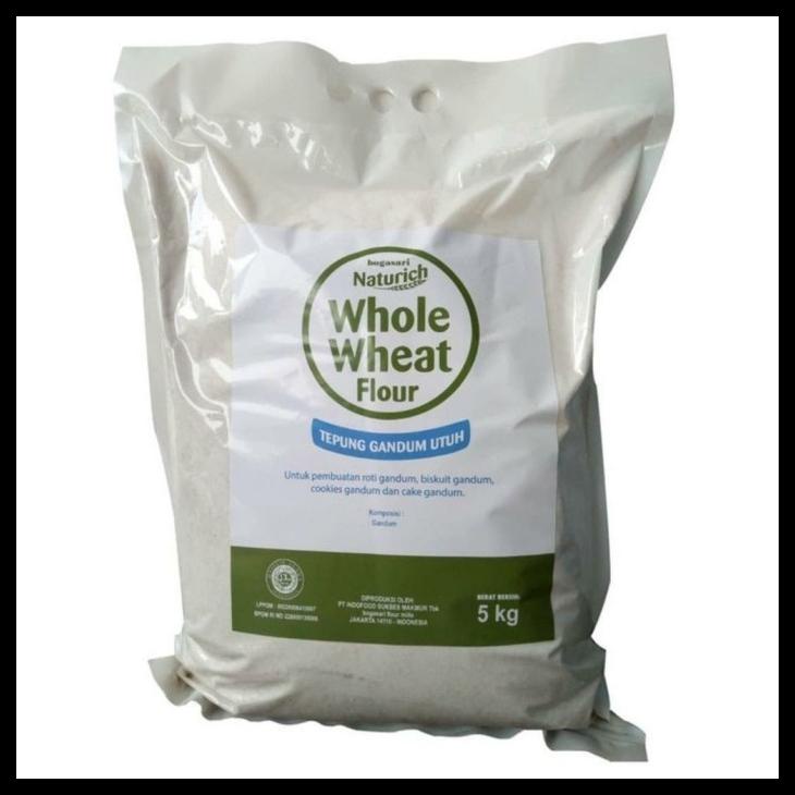 

TERBARUU!! BOGASARI NATURICH WHOLW WHEAT FLOUR 5 KG COD