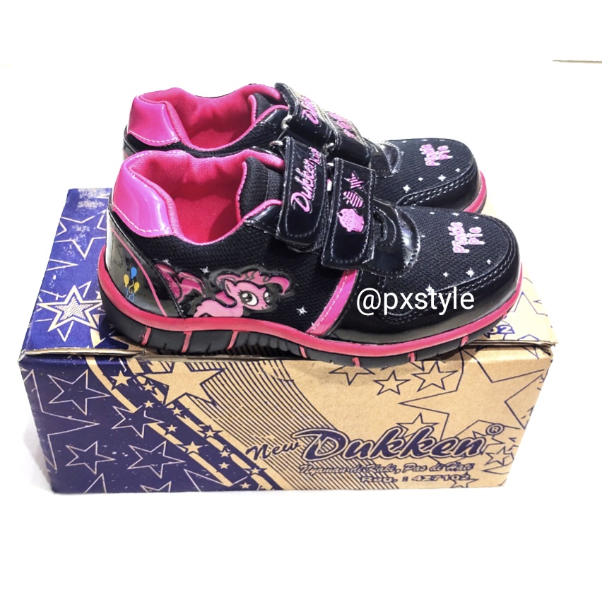 Sepatu Anak Little Pony Perempuan Duken/Sepatu Sekolah Hitam Anak Cewe Little Pony/Sepatu Little Pony