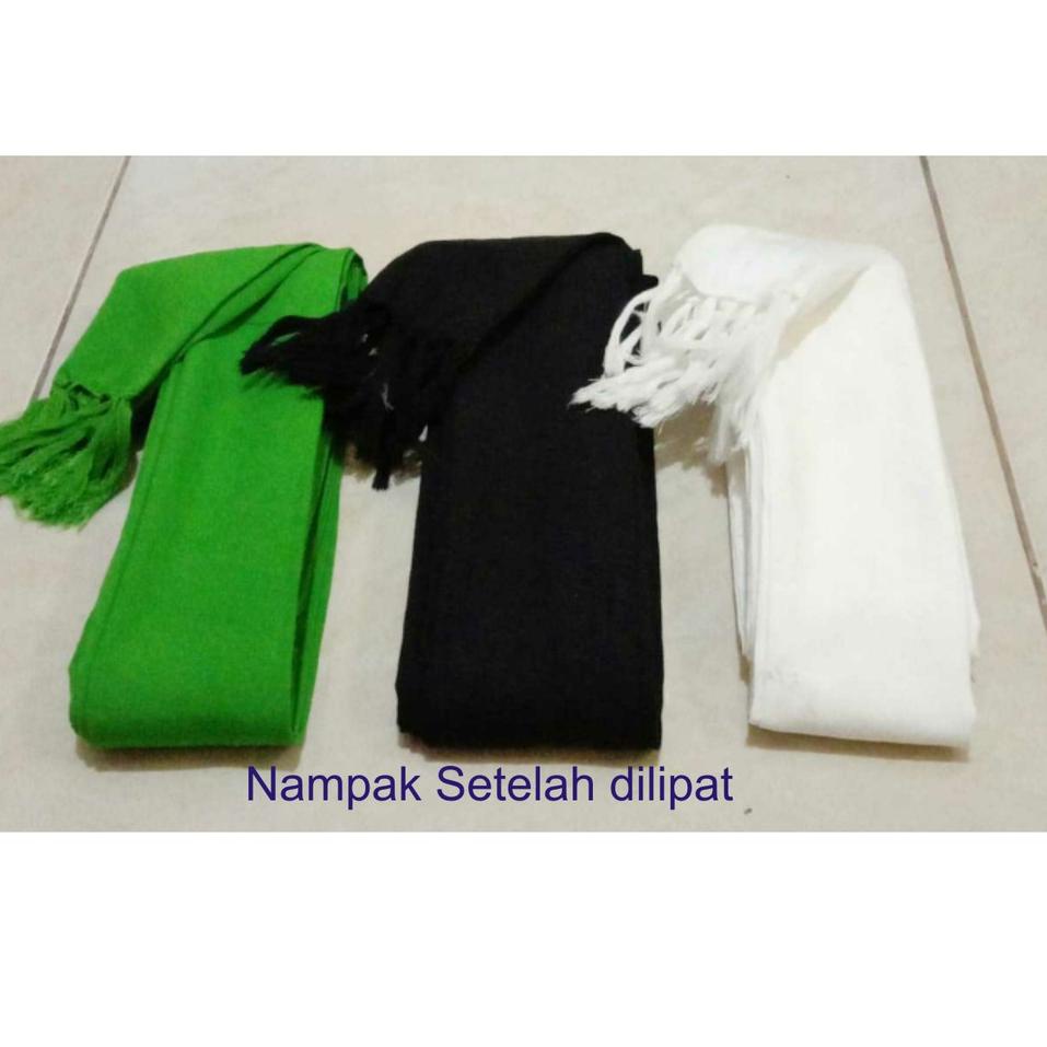 KIRIM HARI INI SORBAN IMAMMAH Panjang 2-5 Meter TerMurah TerLaris Motif Polos Warna Putih Hitam HIja