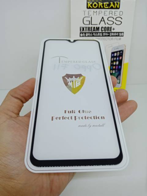 KOREAN Tempered Glass Oppo F11 6.53 inchi FULL SCREEN Guard Oppo F11 FULL GLUE Anti Gores Kaca