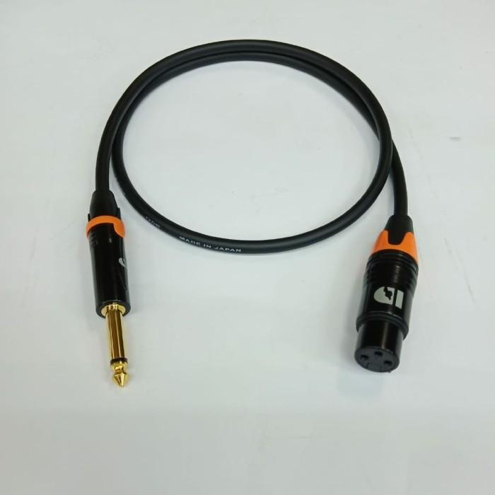 Kabel Mic 2Mtr Canare Made In Japan + Jack Akai Male To Female