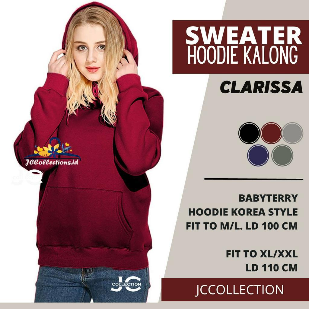 Jaket Sweater Hoodie Wanita Oversize - Carlissa - JCCollections