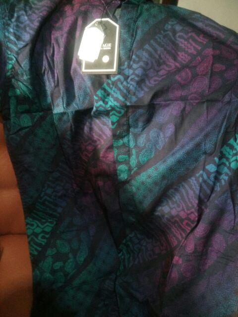 Kemeja Batik Murah Pria Diamond Lengan Panjang / Baju Batik Songket Cowok Slimfit/ Baju Guru Hajatan