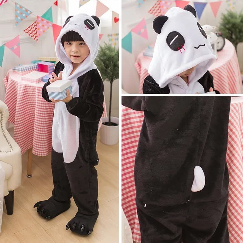 BAJU KOSTUM ONESIE DORAEMON JERAPAH EEYORE SULLEY PIKACHU ANAK BONEKA PANDA COSPLAY TIDUR MURAH H0W2