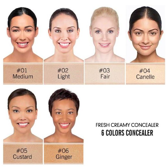 (READY &amp; ORI) Kimuse Fresh Creamy Concealer Medium Light Fair Canelle Custard Ginger KMS700