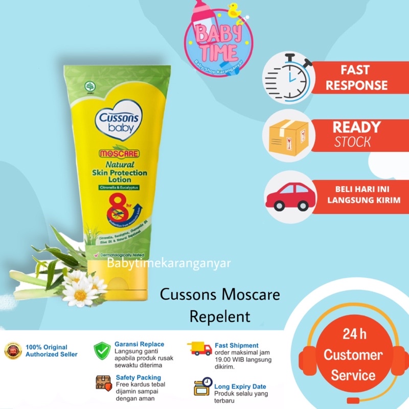 Cussons Baby Moscare Skin Protection Lotion 50gr &amp; 100gr / lotion anti nyamuk bayi