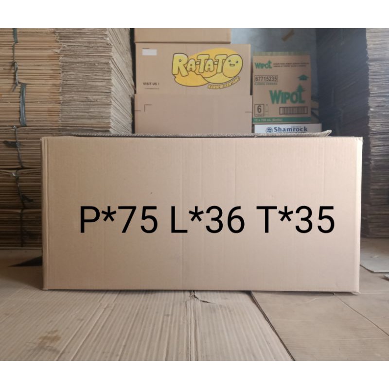 

Kardus Box Bekas Polos Besar dan Tebal uk 75×36×35 2 ply