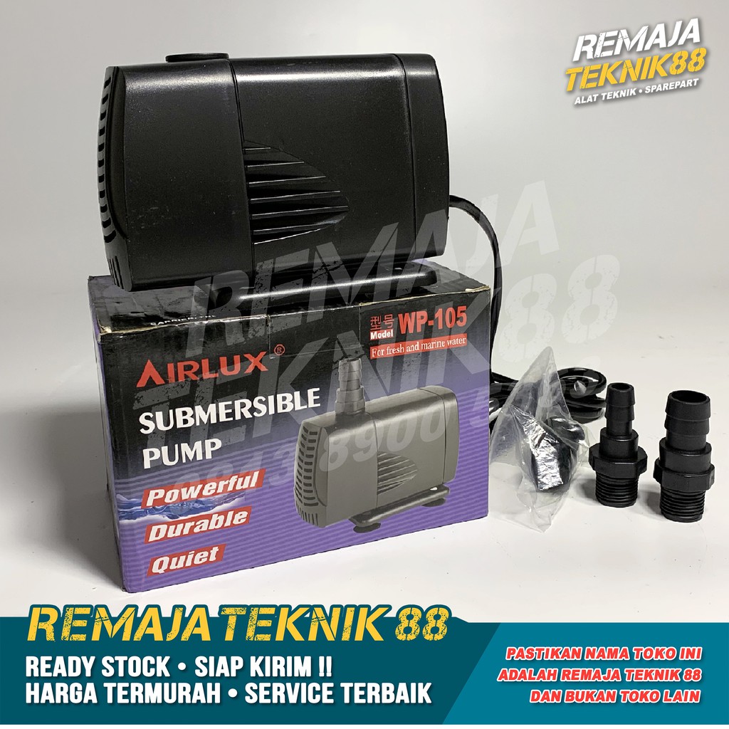 POMPA SIRKULASI AKUARIUM / AIRLUX WP-105 / 60W / POMPA AIR MANCUR / 3M