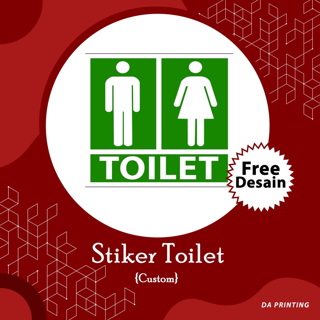 

[DA PRINTING] STIKER Toilet Tahan Sobek Tahan Air Termurah Surabaya