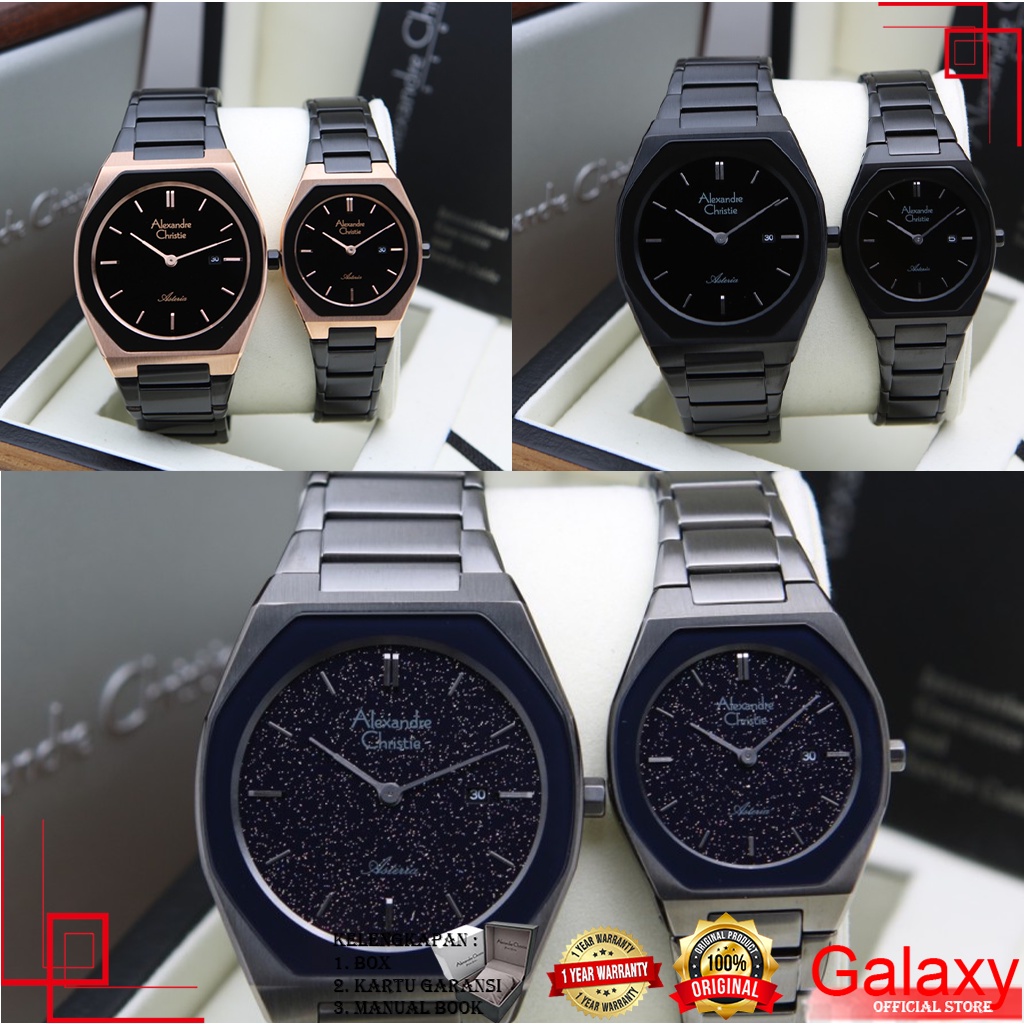 ALEXANDER CHRISTIE COUPLE ORIGINAL JAM TANGAN ALEXANDRE CHRISTIE COUPLE GARANSI RESMI 1 TAHUN JAM AL