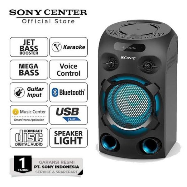 SPEAKER SONY MHC-V02 HIGH POWER AUDIO SYSTEM BLUETOOTH