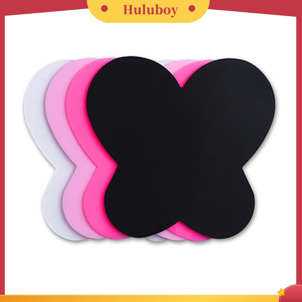 Huluboy Huluboy♡ 2pcs Palet Butterfly Bulat Bahan Silikon Untuk Mencampur Warna Kutek