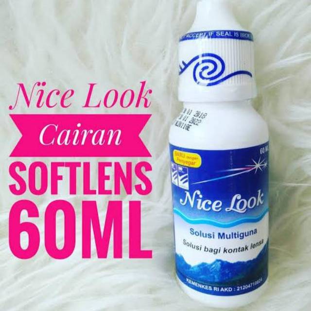 (GROSIR 5.000) Cairan Softlens Nicelook 60ml / Air Pencuci Perendam Soflen Nicelook / Nice Look