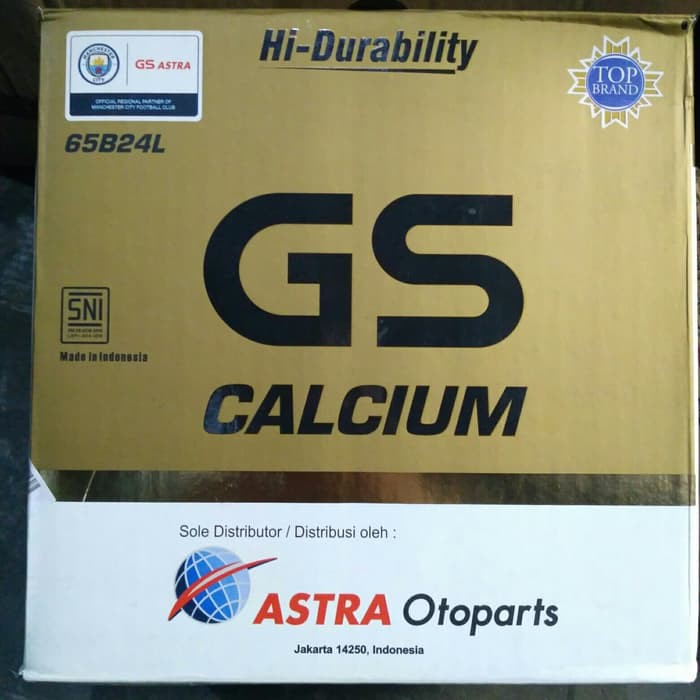 Aki GS Calcium 65B24L 12V 55AH Aki Mobil / Battery GS Astra (Aki Kering) Original ASTRA