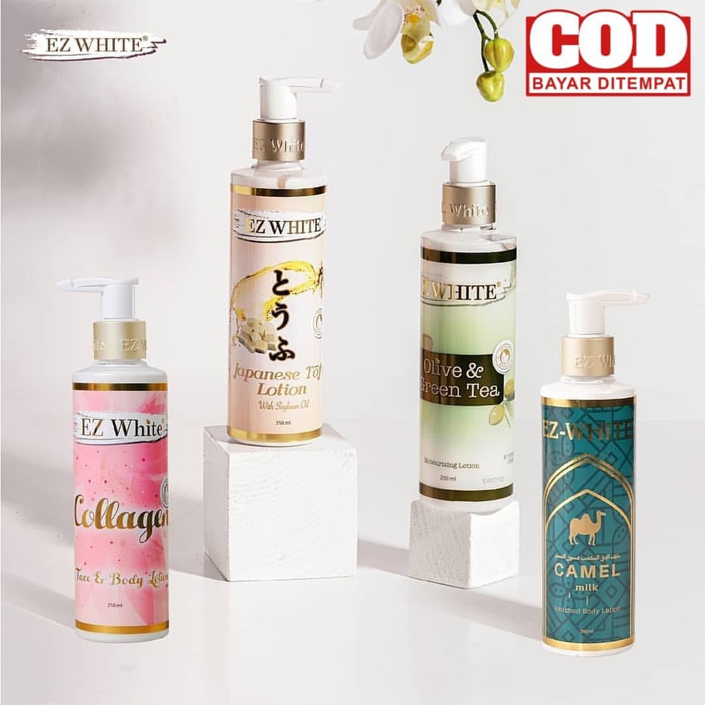 EZ WHITE Japanes Tofu Lotion / Collagen Body Lotion / Olive Green Tea / Camel Milk BPOM ORIGINAL