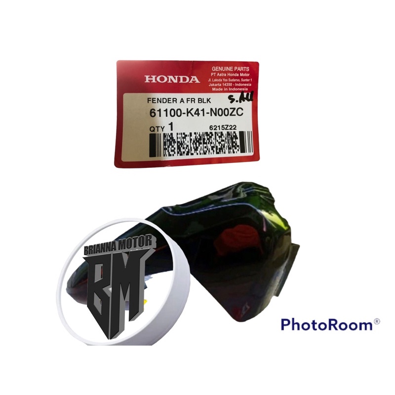 SLEBOR DEPAN NEW SUPRA X 125 HITAM ORI HONDA 61100 K41 N00ZC