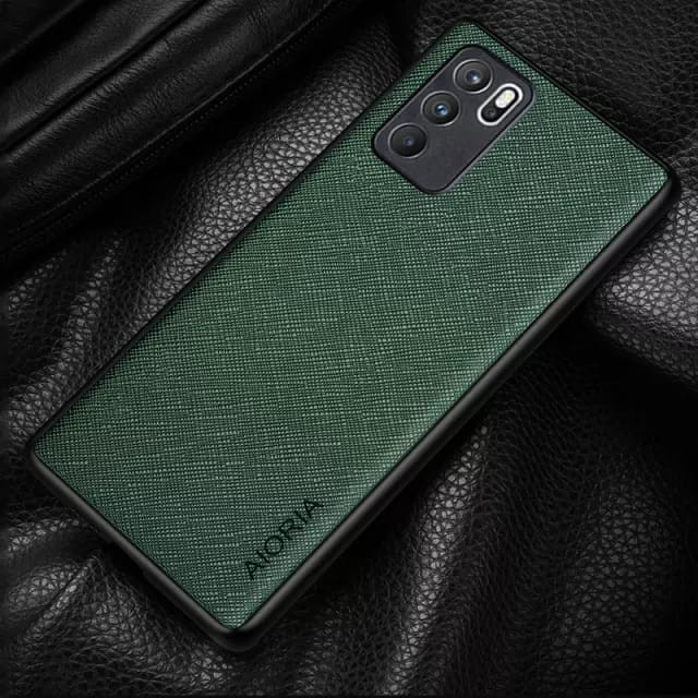 OPPO RENO 7 5G / RENO 7 Z 5G SOFT CASE CANVAS CROSS PATTERN COVER SOFTCASE SILICONE - BLACK