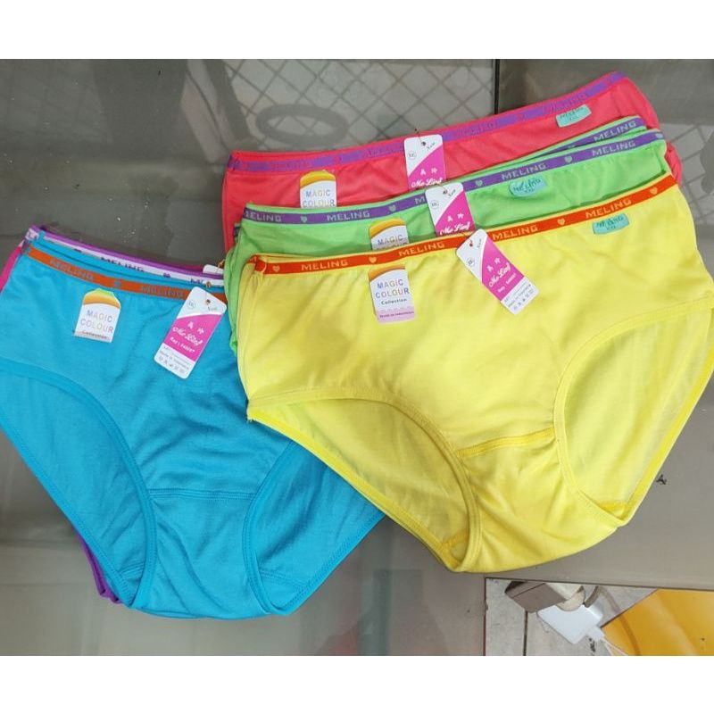 12 PCS/Lusinan Celana Dalam Wanita Cd Perempuan Meiling Art 1091