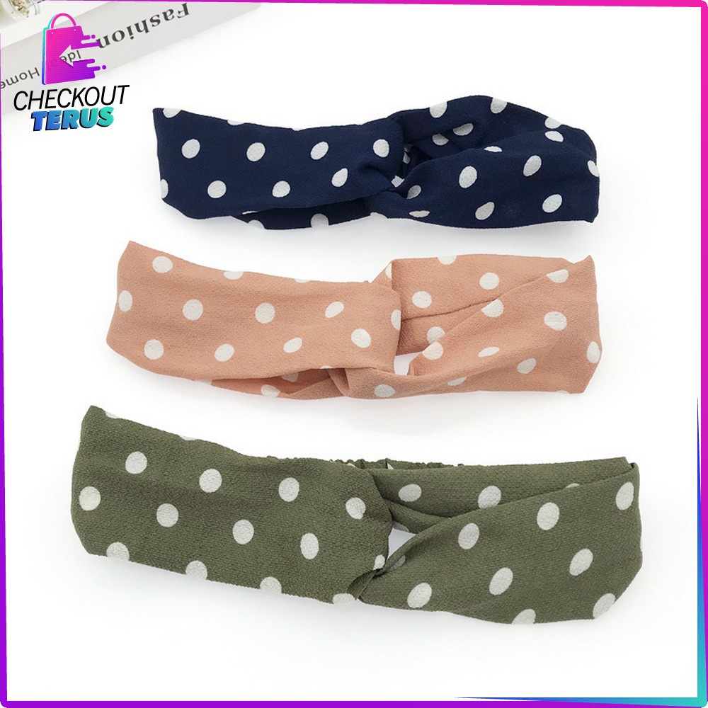 CT C63 C66 Bando Korean Style Aksesoris Rambut Wanita Bandana Bahan Rajut Karet Elastis Woman Fashion Headband