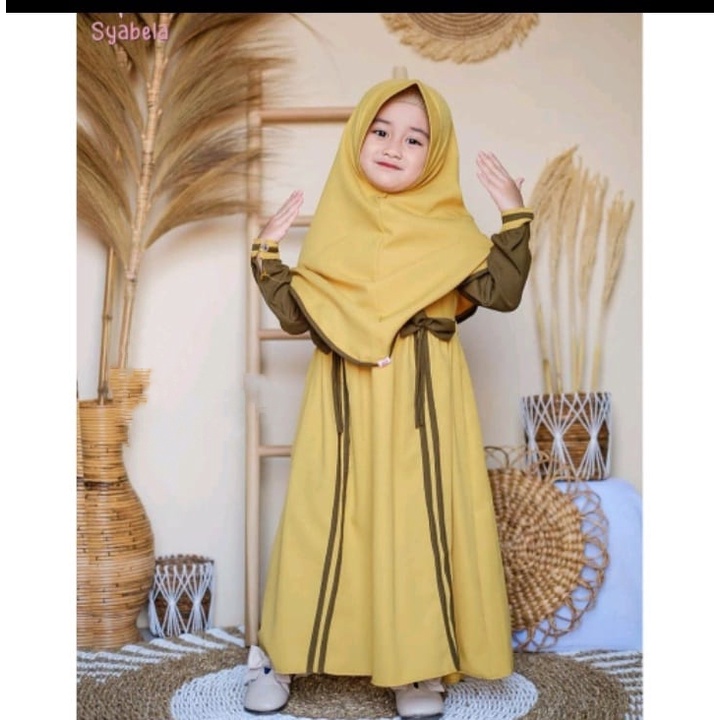 gamis anak terbaru 2021 / baju anak perempuan set hijab