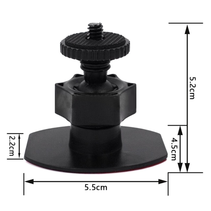 VIVI   Paste Stick Car Camera Mount Holder 1/4&quot; Screw Car DVR Mini Sticky Car Bracket