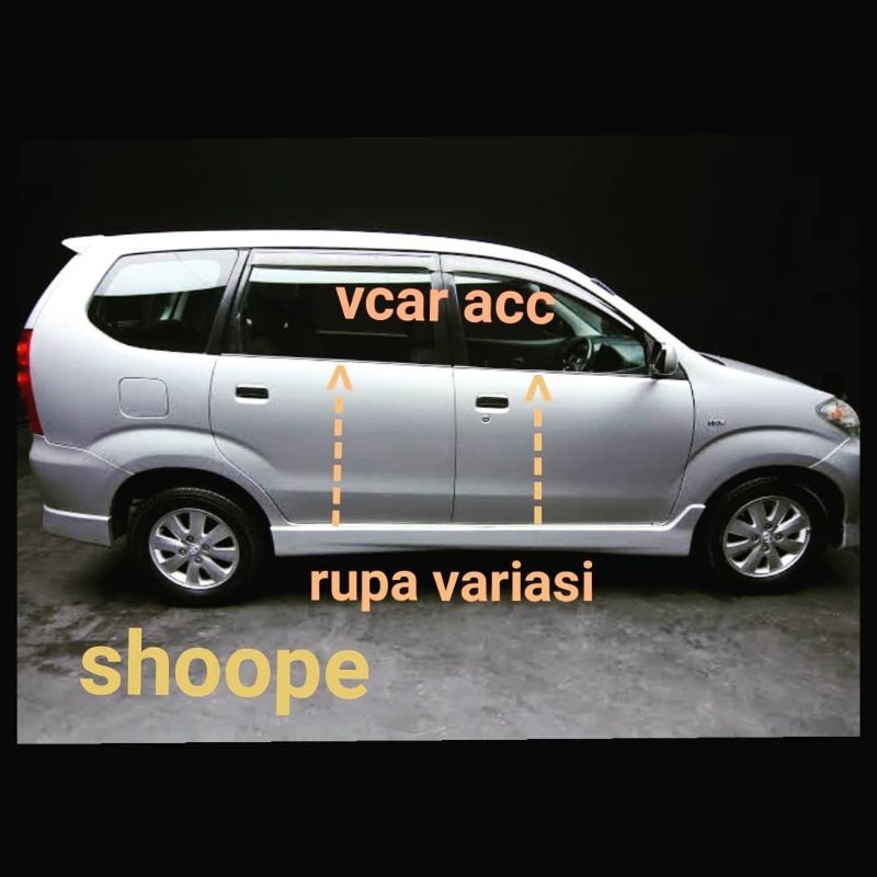 List lis kaca samping PINTU toyota avanza / DAIHATSU xenia 2004 sampai 2011 stenlis