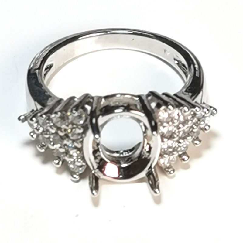 RING EMBAN CANGKANG WANITA ALPAKA SUPER BERTABUR ZIRCON