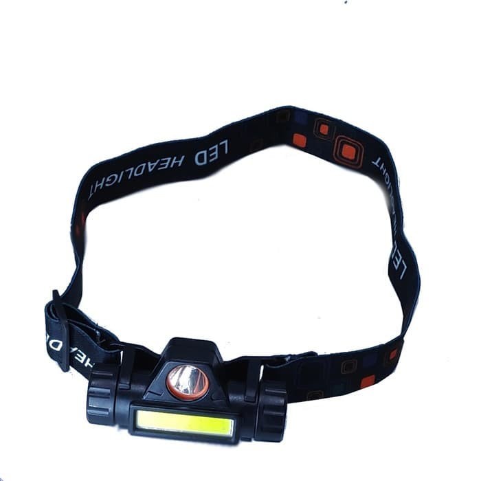 Senter Kepala Mini Led Cree Headlamp Led COB Rechargeable 2 Mode